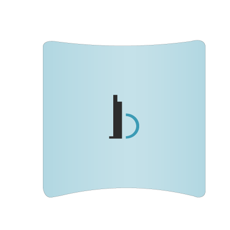 Textilwand ALU | 600er gebogen | beidseitig bedruckt